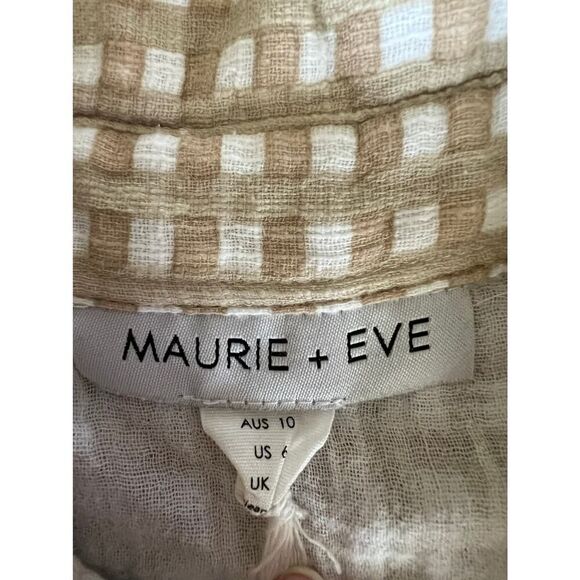 MAURIE & EVE WOMENS PLAID JUMPSUIT SIZE 6 - Picture 4 of 5